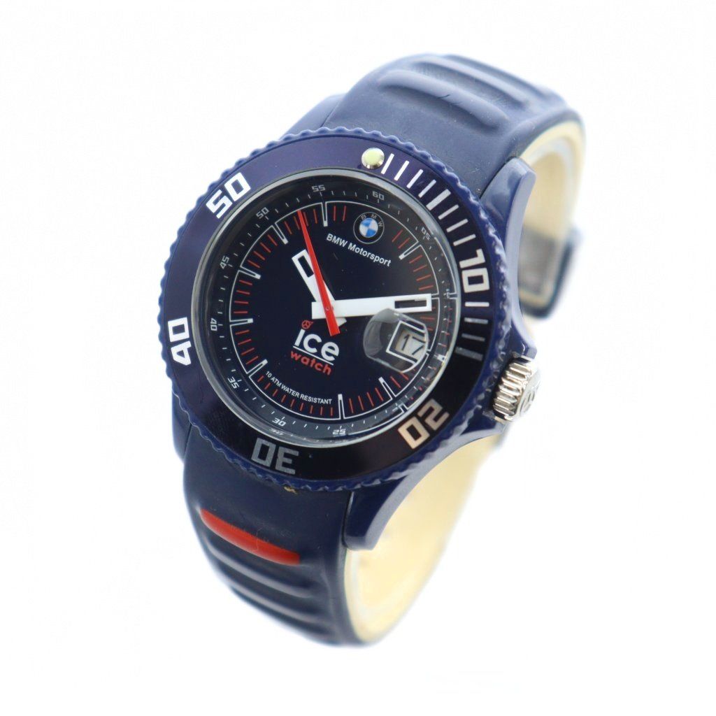 ICE WATCH BMW motorsport 腕時計 ウォッチ カレンダー付き クォーツ ロゴ 紺 ネイビー MQ GY 11