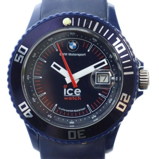 ICE WATCH BMW motorsport 腕時計 ウォッチ カレンダー付き クォーツ ロゴ 紺 ネイビー MQ GY11