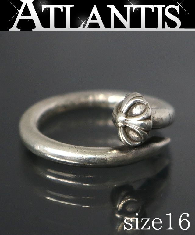 CHROME HEARTS 銀座店 クロムハーツ クロスボール ネイル リング 指輪 シルバー SV925 約16号 100823