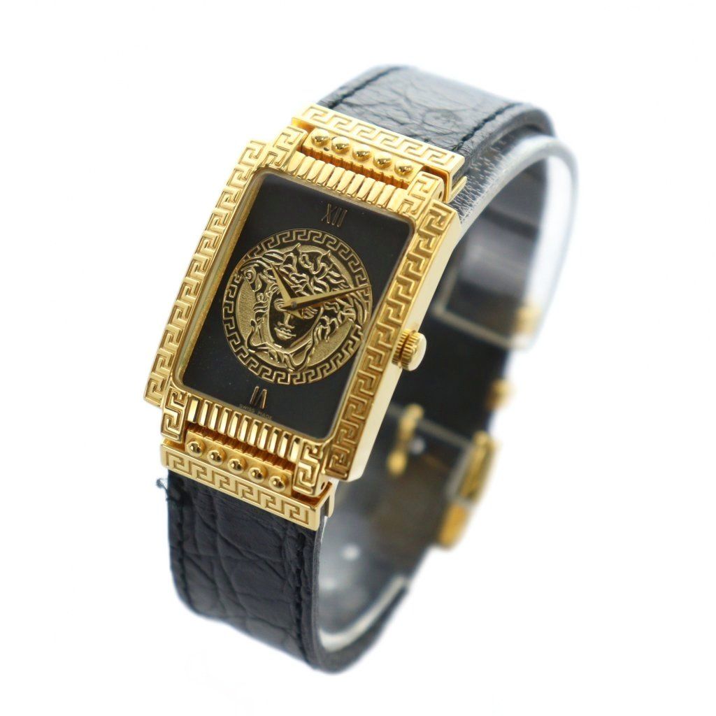 GIANNI VERSACE 腕時計 メデューサ スクエア ゴールド クオーツ
