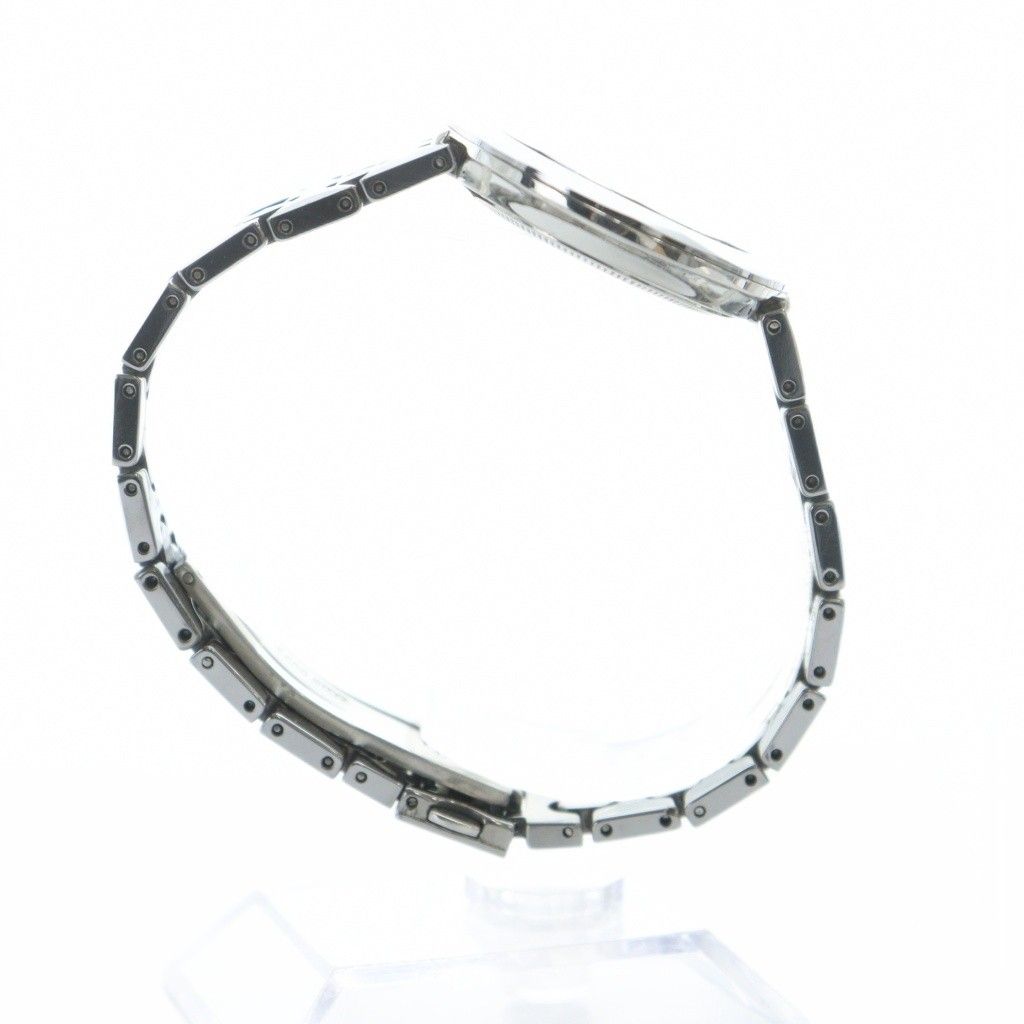  ジョンハリソン Jハリソン J LIMITED EDITION 腕時計 ウォッチ 12 P ダイヤ デイト カレンダー付き タングステン シルバー 銀色 黒文字盤 TNM 002 MQ GY 18 腕時計(アナログ) 時計