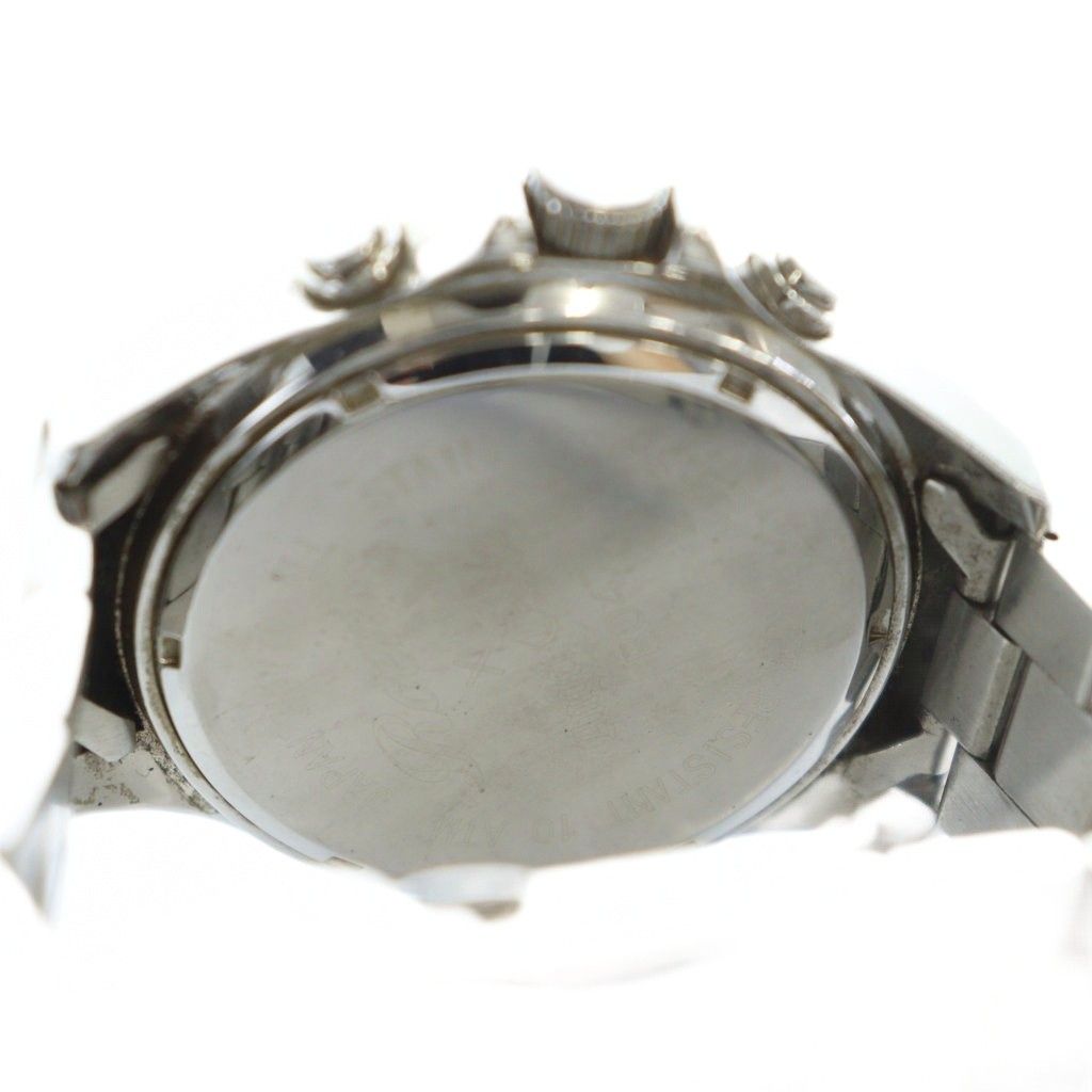 ロエン Roen 腕時計 ウォッチ クォーツ 青文字盤 スカル ロゴ クロノグラフ シルバー色 GY 11 MQ