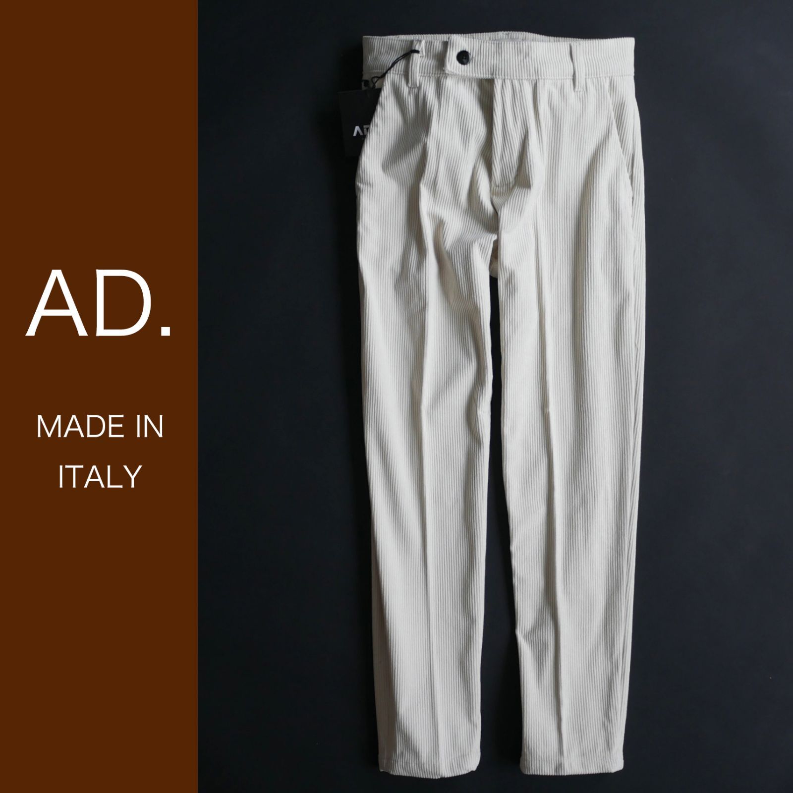 dt089 S M L XL 選択可 ミラノの街着ブランド 25-26秋冬 超伸縮ウエスト 美脚コーデュロイパンツ