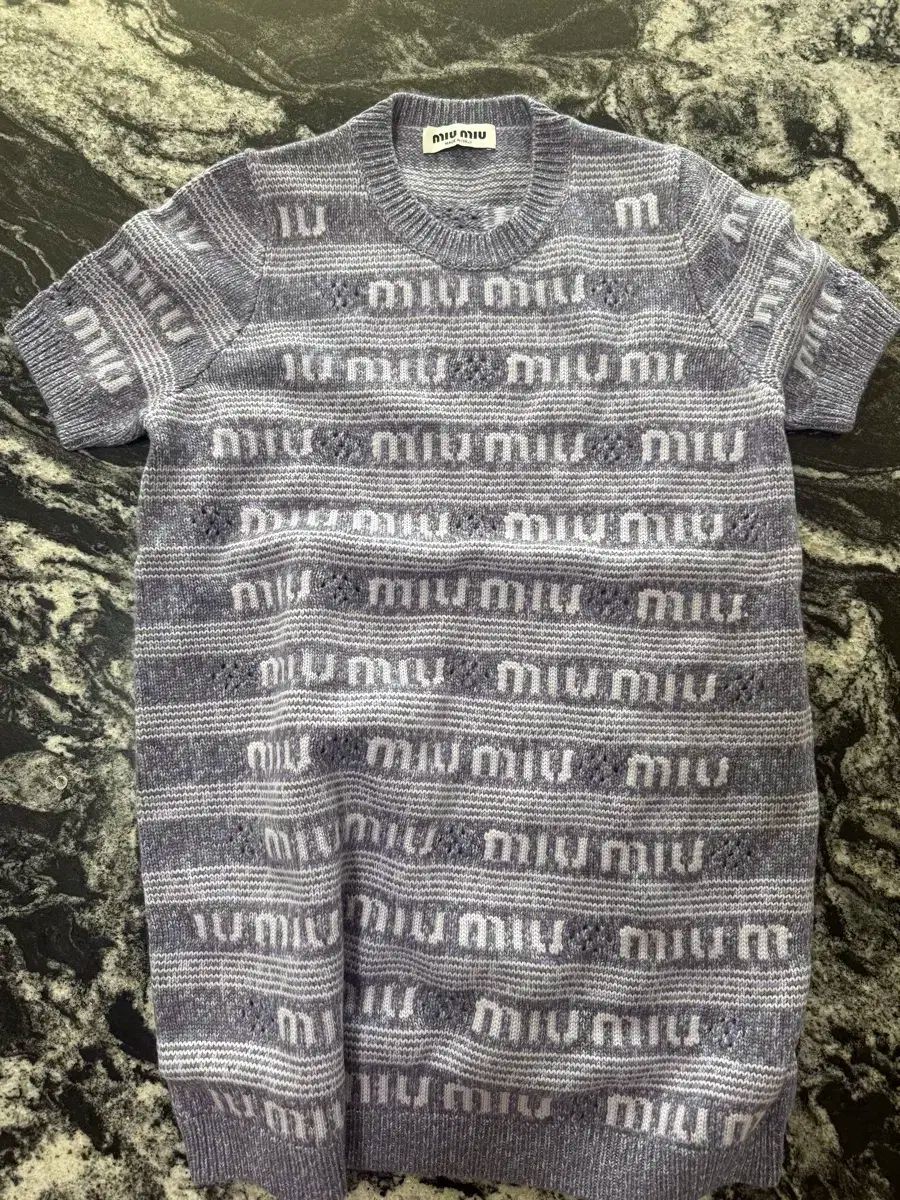 ミュウミュウ インタルシア ニット ONE PIECE パープル 38