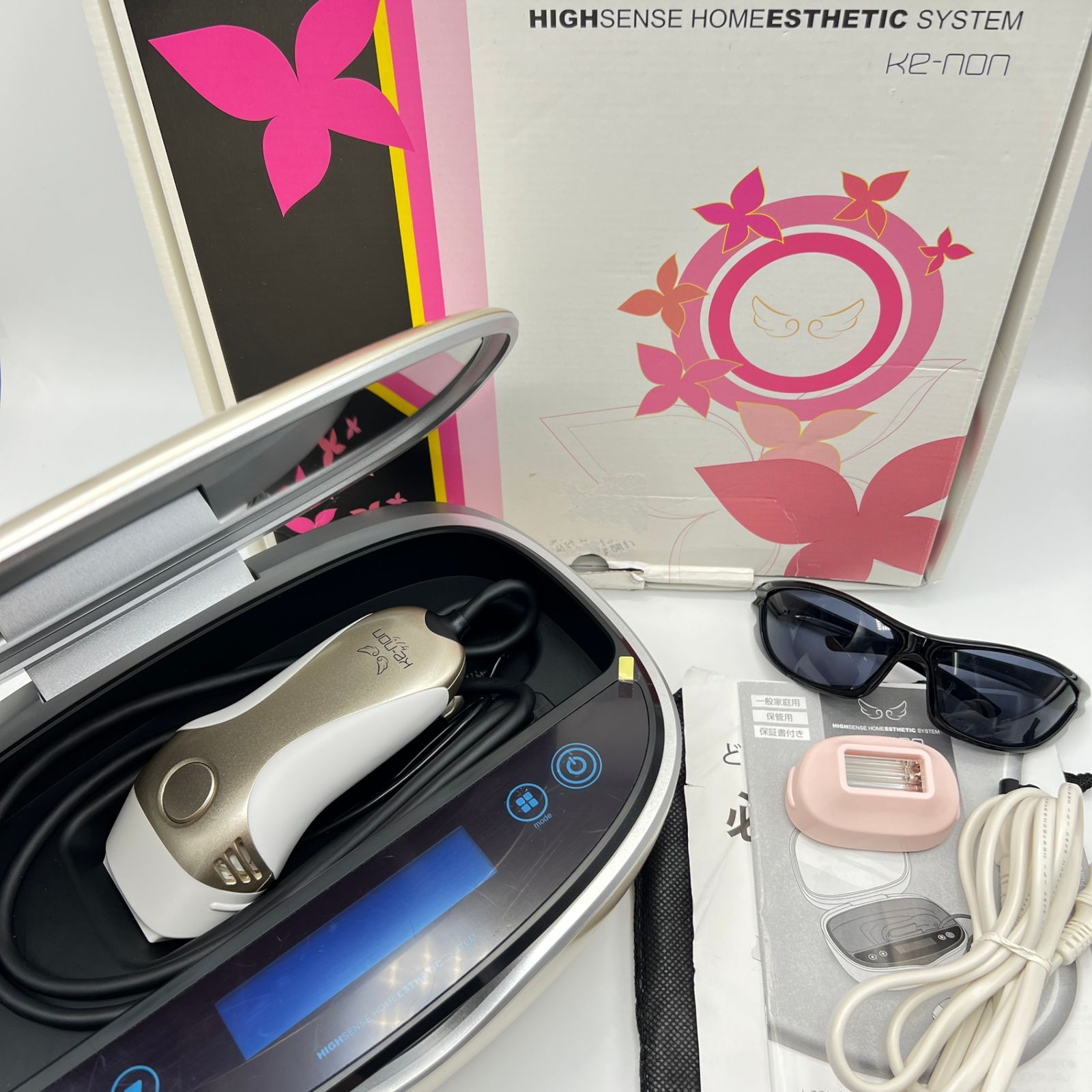 ケノン Ver.8.4 眉脱毛あり カートリッジ2点 スーパー スキン 脱毛器 kenon 本体