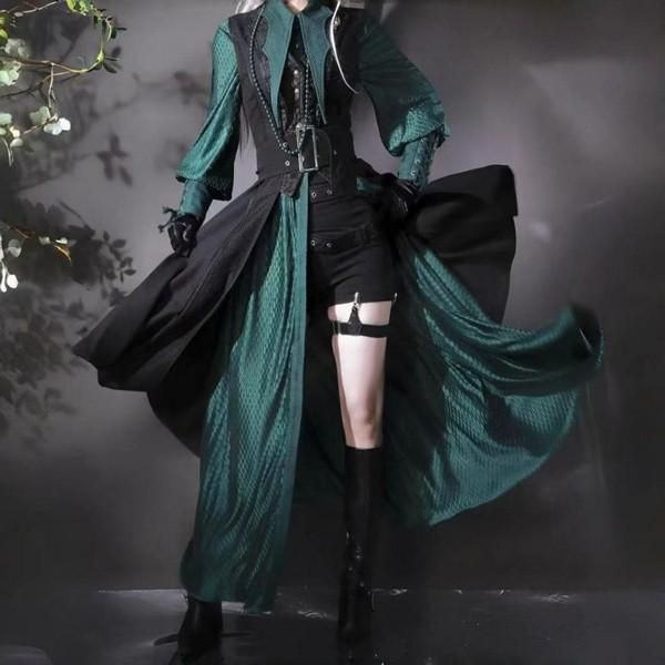 王子風ロリータ 竜騎士風 少年装 2点セット シャツワンピース ベスト