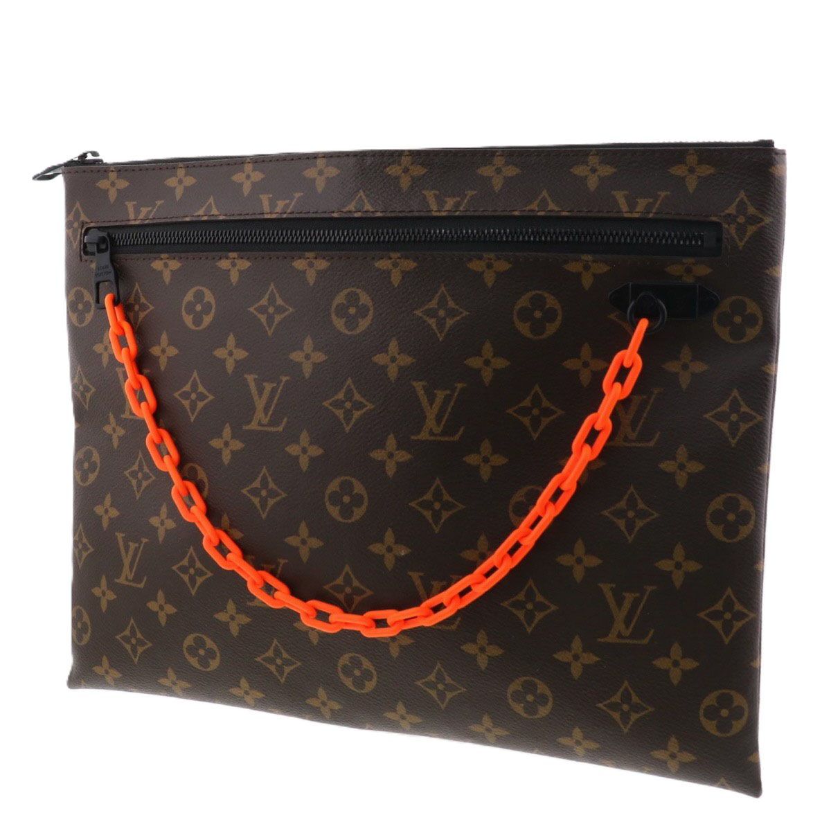 LOUIS VUITTON ルイヴィトン モノグラム ソーラレイポシェット A4 セカンドバッグ クラッチバッグ M44484 メンズ モノグラム PVCコーティングキャンバス ブラウン ブラック オレンジ