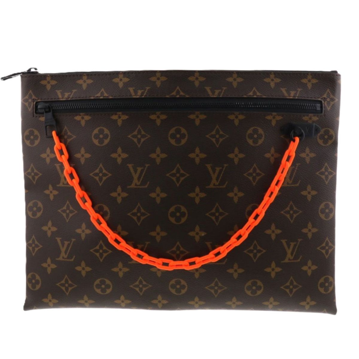 LOUIS VUITTON ルイヴィトン モノグラム ソーラレイポシェット A4 セカンドバッグ クラッチバッグ M44484 メンズ モノグラム PVCコーティングキャンバス ブラウン ブラック オレンジ