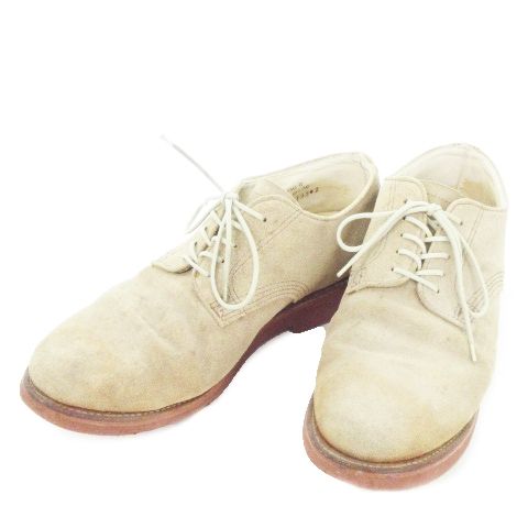 ウォークオーバー WALK OVER DERBY 32098 ダービー シューズ ブリックソール スエード レザー レースアップ 8.0 26 cm ベージュ AH 14 GY 99