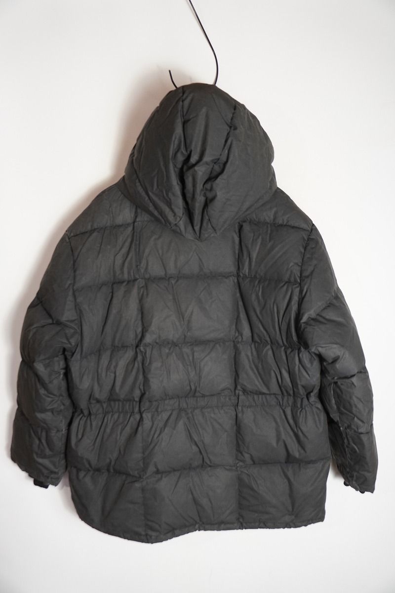 正規 24AW NEIGHBORHOOD ネイバーフッド FADED DOWN JACKET 242SZNH-JKM06 ワックス コーティング ダウン ジャケット 黒M本物914P