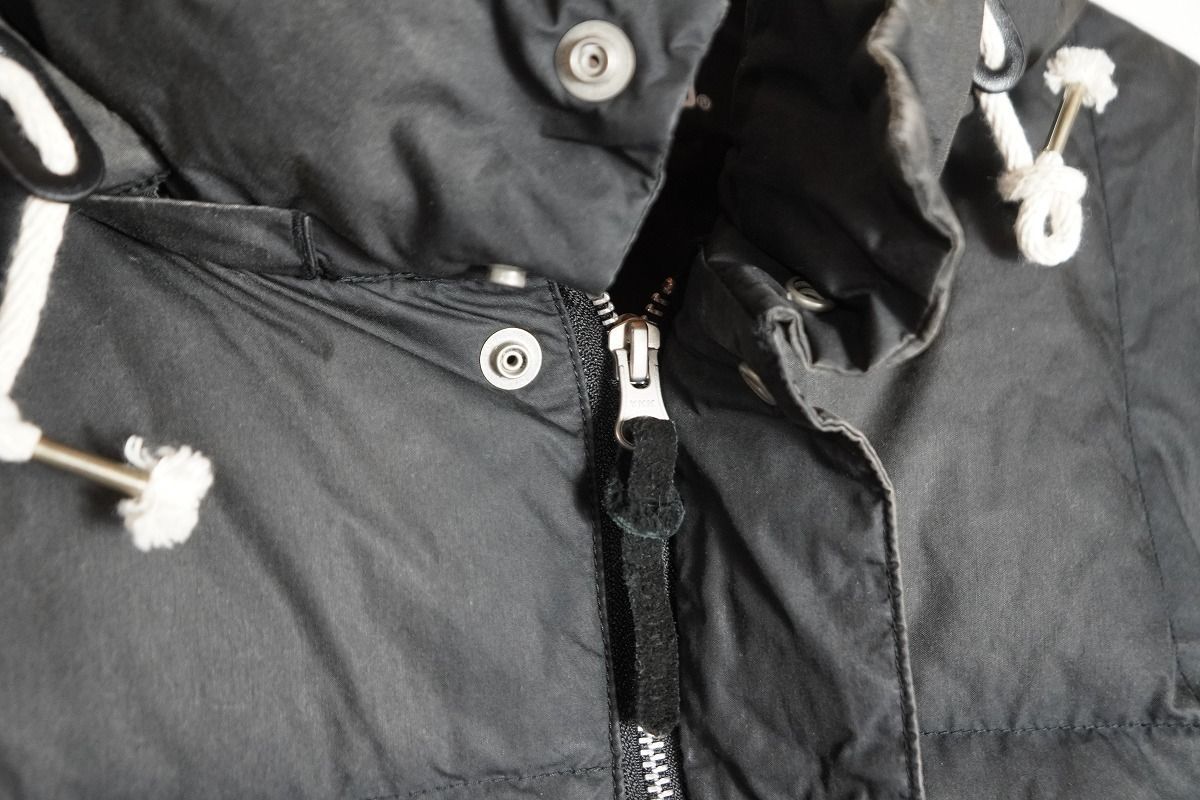 正規 24AW NEIGHBORHOOD ネイバーフッド FADED DOWN JACKET 242SZNH-JKM06 ワックス コーティング ダウン ジャケット 黒M本物914P KANDAIZUMI_COM