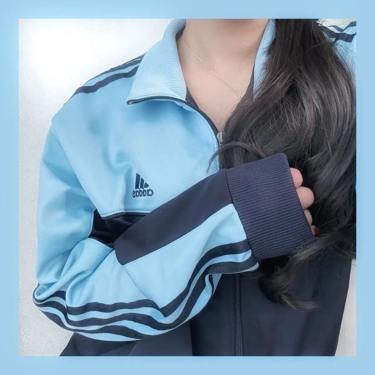 アディダス スカイ ブルー ネイビー ジャージ 下 95-100