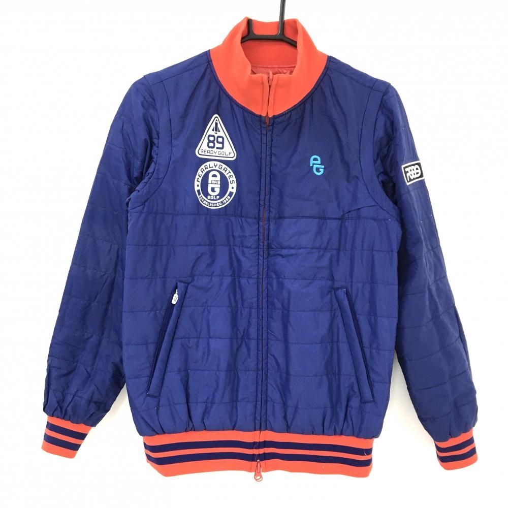 パーリーゲイツ 4WAY中綿リバーシブルジャケット レッド 裏ネイビー 宇宙シリーズ 袖着脱可 レディース 0 S ゴルフウェア PEARLY GATES LLC-HASEGAWATOSO_COM