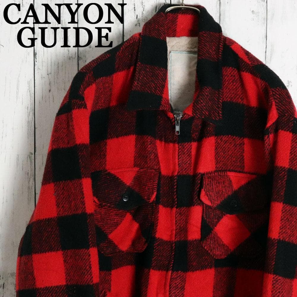 90s CANYON GUIDE バッファローチェックウールジャケット
