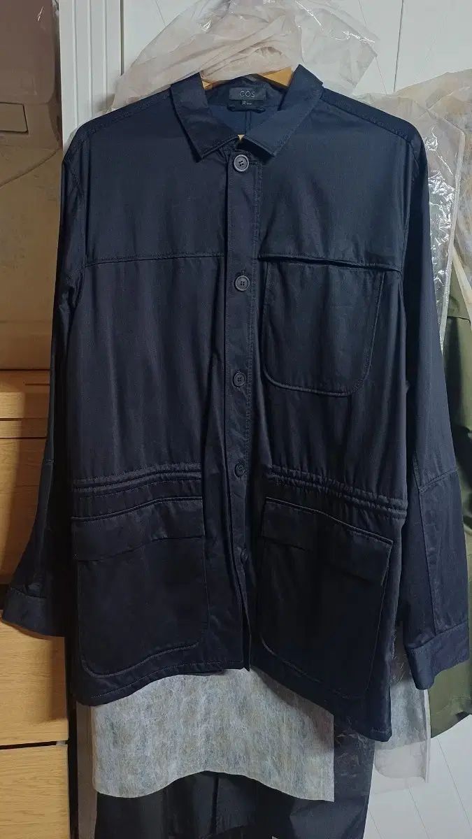 L COS メンズ ネイビー カジュアル ジャケット ポケット