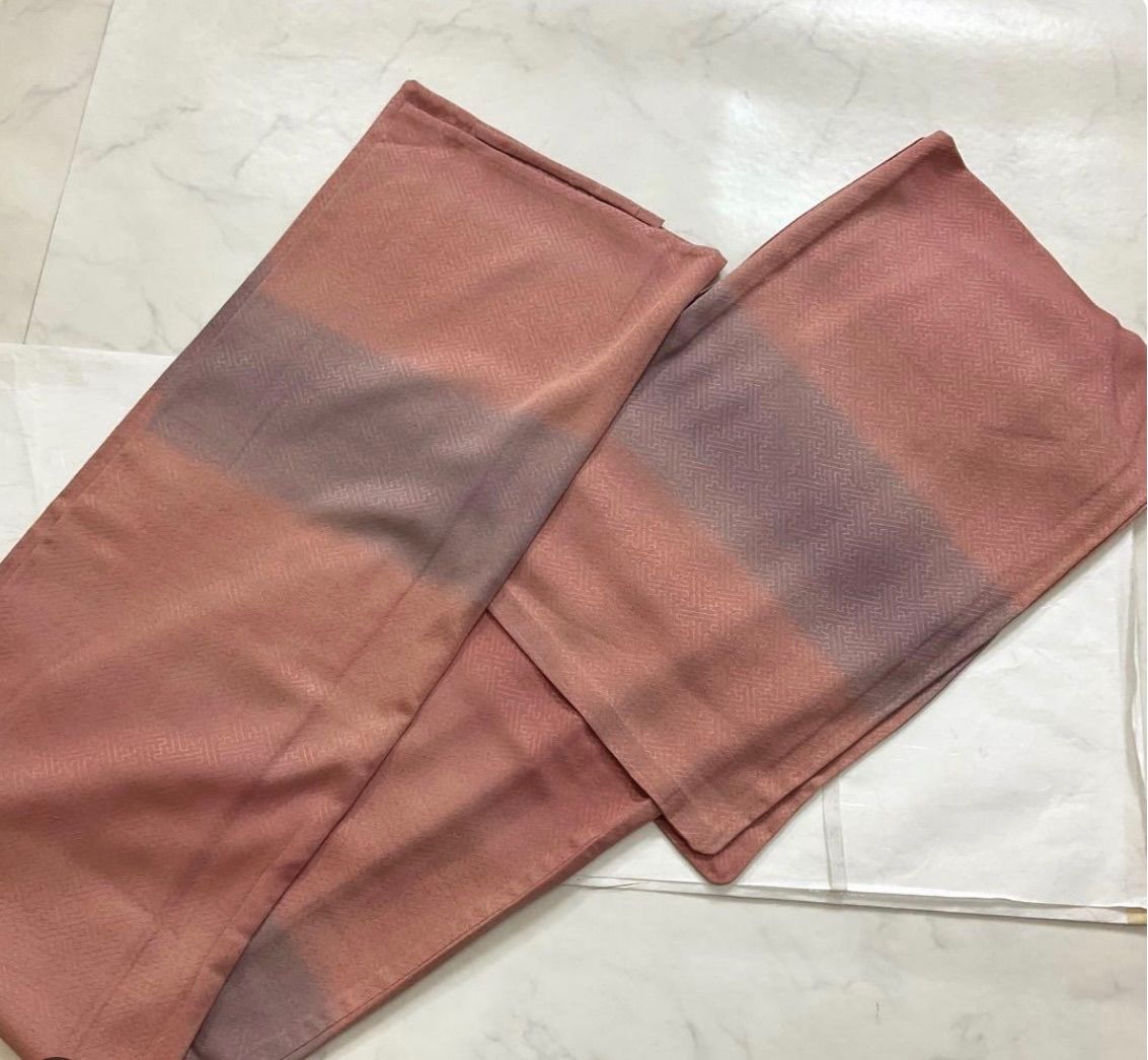 kimono one kimonoarisa 厳選 単衣 暈し染が素敵な小紋 ロング 正絹 広衿 裄長 裄68肩丈167