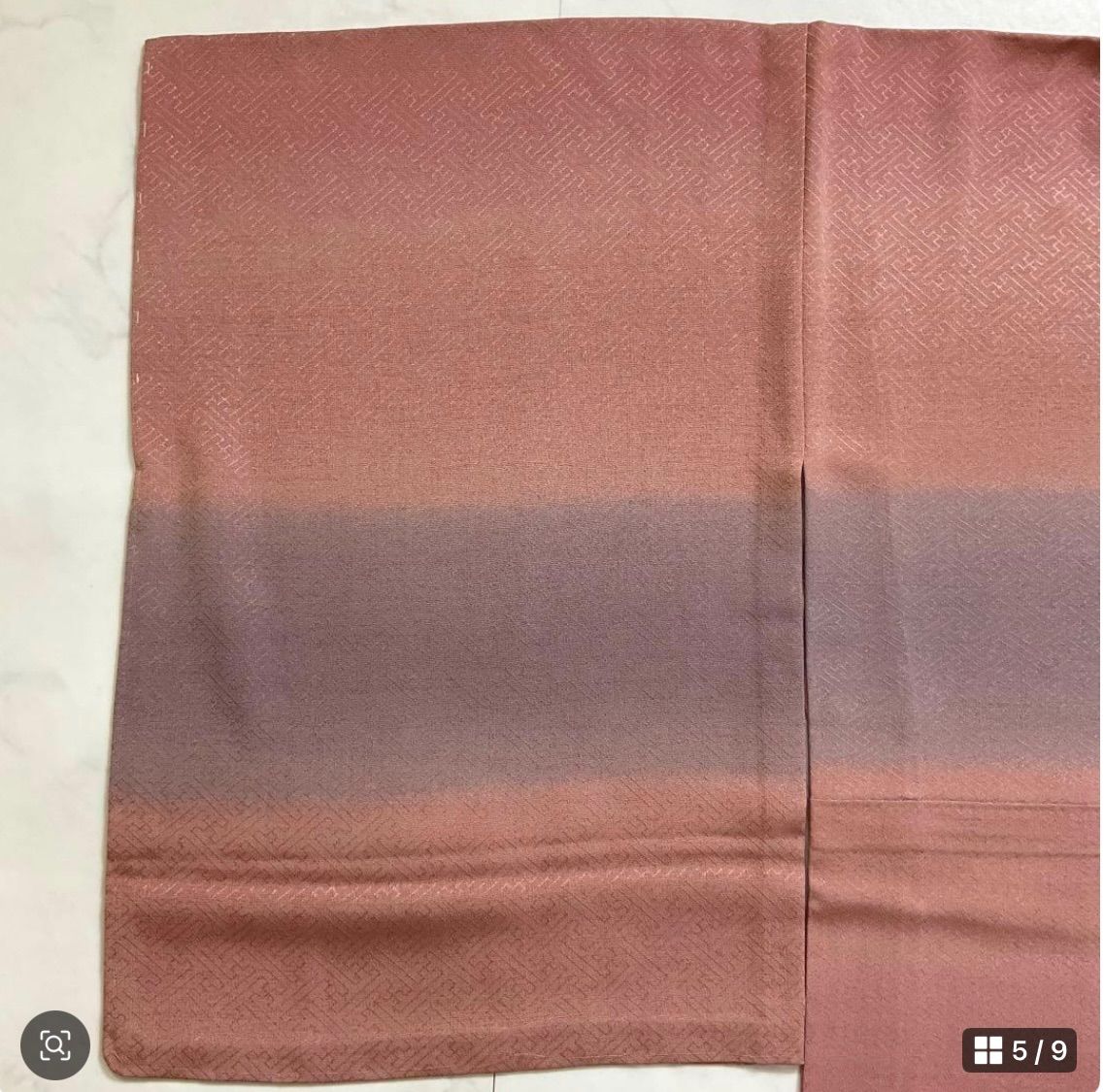  kimono one kimonoarisa 厳選 単衣 暈し染が素敵な小紋 ロング 正絹 広衿 裄長 裄68肩丈167 小紋 着物