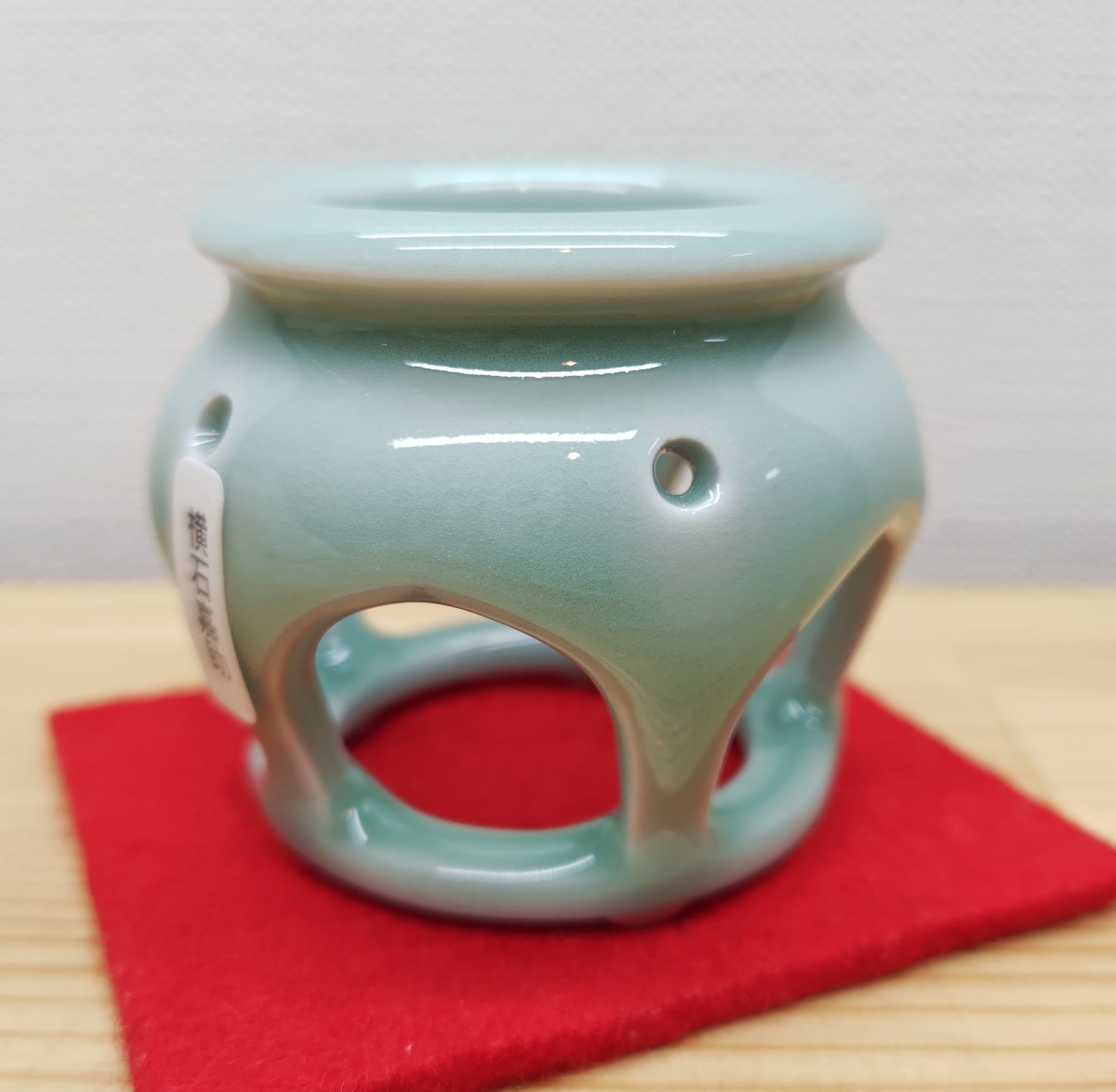 逢絢亭】茶道具 水屋道具 灰器 信楽焼 炉用 高橋楽斎 共箱入り 栗山園