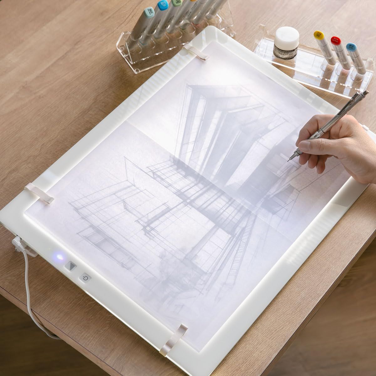 トライテック トレース台 トレビュアーPro A3 ホワイト 薄型 7段階調光 3年 A3-600-W