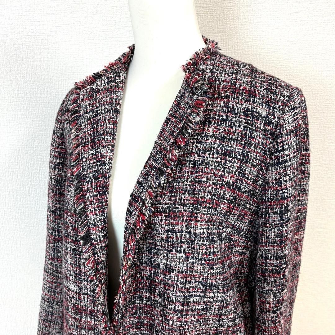 赤×紺×白 ツイード