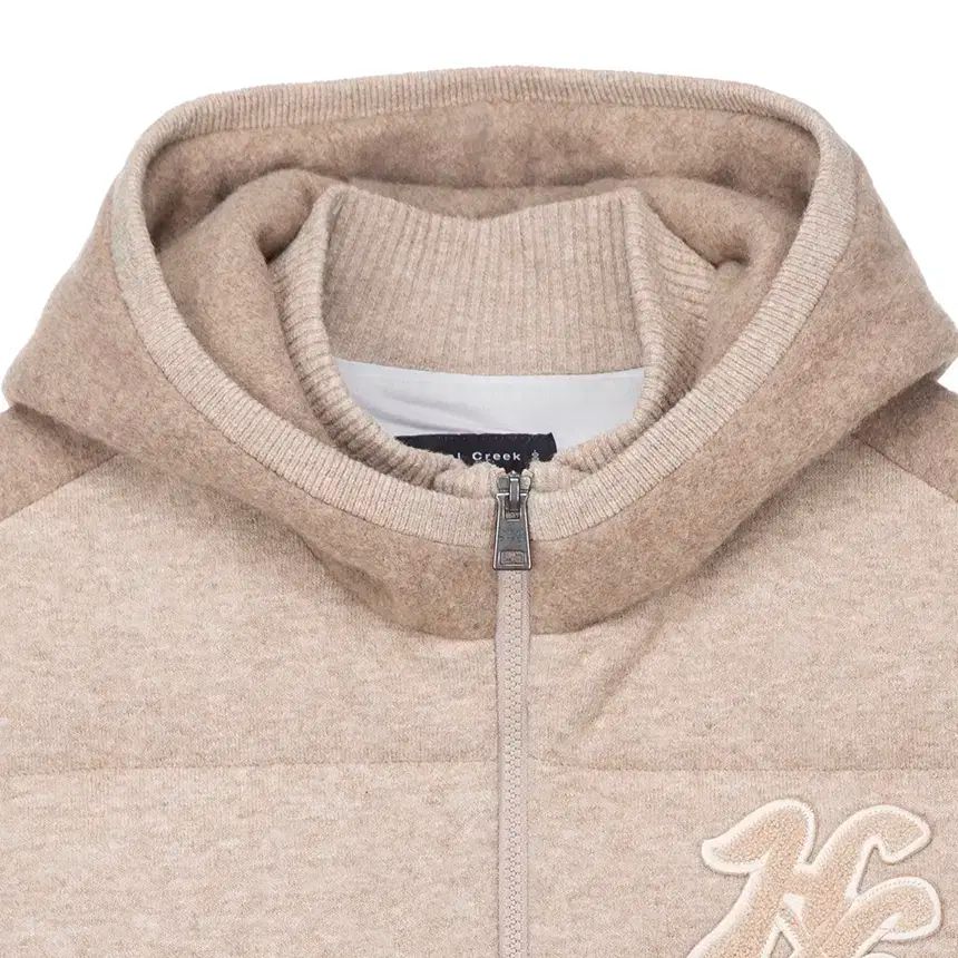 ヒールクリーク メンズ フーディー ダウン ベスト ベージュ 95 105 110