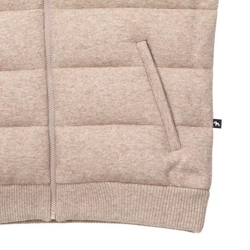 ヒールクリーク メンズ フーディー ダウン ベスト ベージュ 95 105 110 WWW_KARIMZIABAT_FR