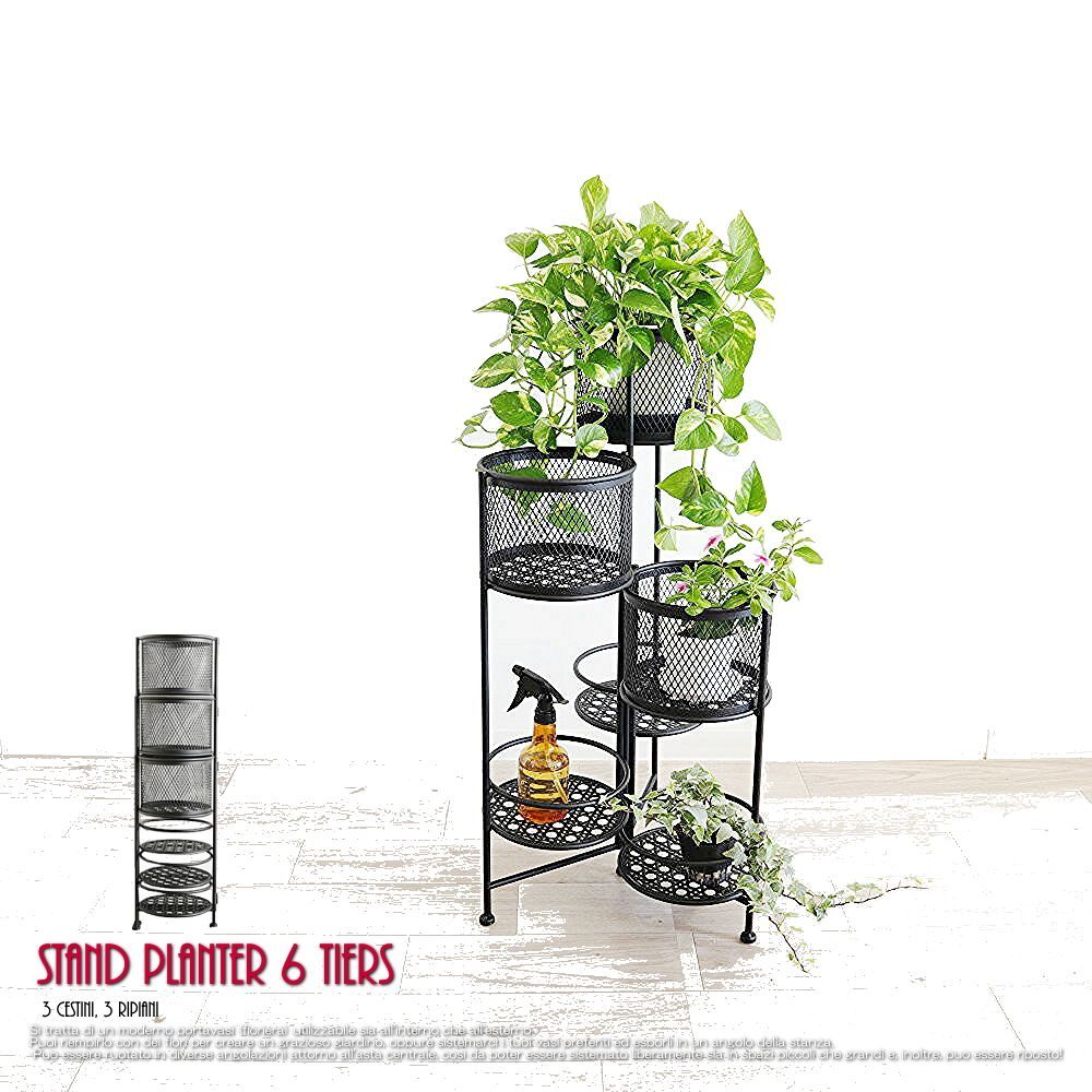 スタンドプランター インテリア エクステリア兼用 ディスプレイ台フラワーベース スタンド おしゃれ ガーデニング インテリア 北欧 雑貨 リビング アイアン プランター スタンド デザイン スチール プランター ラック 庭 花台 おしゃれ コーナー 北欧