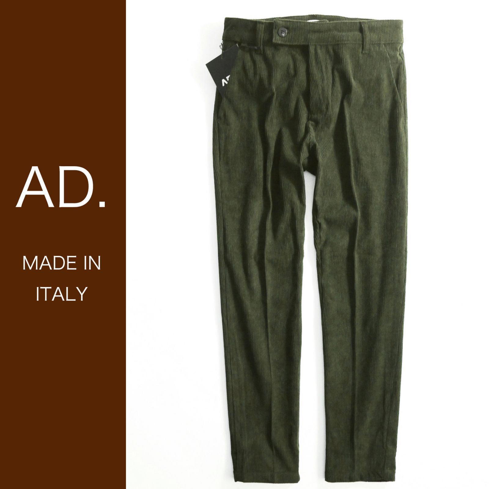 dt090 S M L XL 選択可 ミラノの街着ブランド 25-26秋冬 超伸縮ウエスト 美脚コーデュロイパンツ