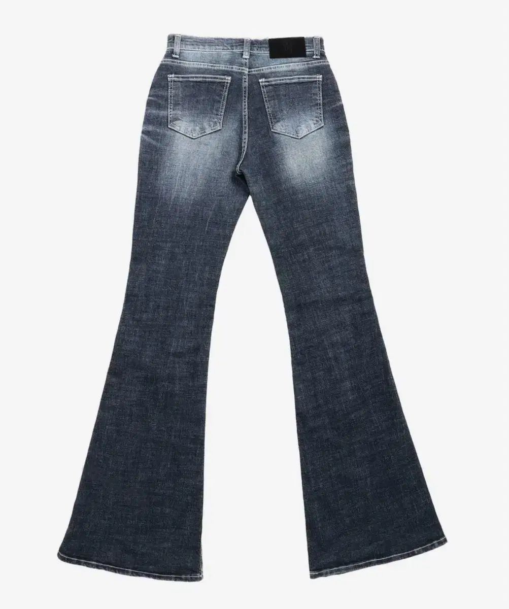 シネ ジーン ブーツカット キャットウォッシュ ディープブルー L