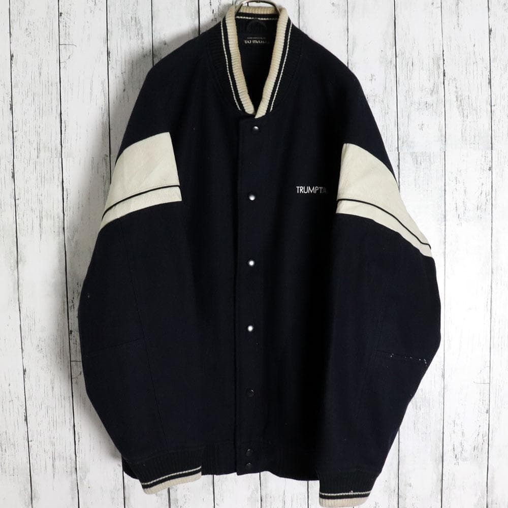 TAJ MAHAL ブランドロゴ刺繍 本格使い スタジャン スタジアムジャンパー