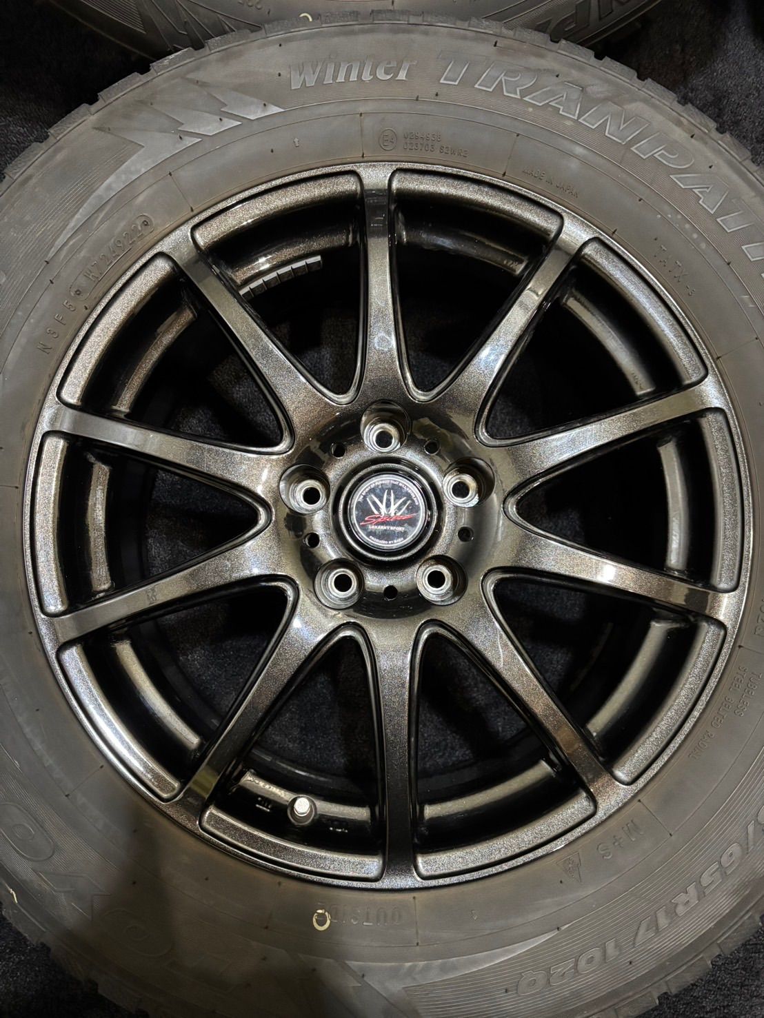  225 65 R 17 TOYO Winter TX 22年製 LOXARNY SPORT 17インチ 7 J 38 114 3 5 H スタッドレス 4本 ハリアー RAV 4 南7 K 485 17インチ タイヤ ホイールセット