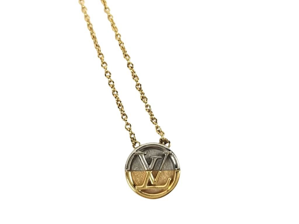 LOUIS VUITTON ルイヴィトン ネックレス コリエ L TO V M69643 ゴールド シルバー メタル ユニセックス