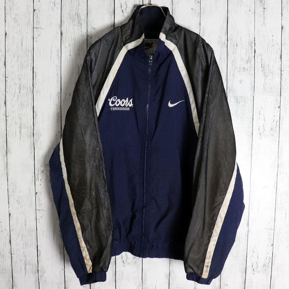 90sNIKE ナイキ メッシュ柄 Coor US企業コラボ ナイロンジャケット