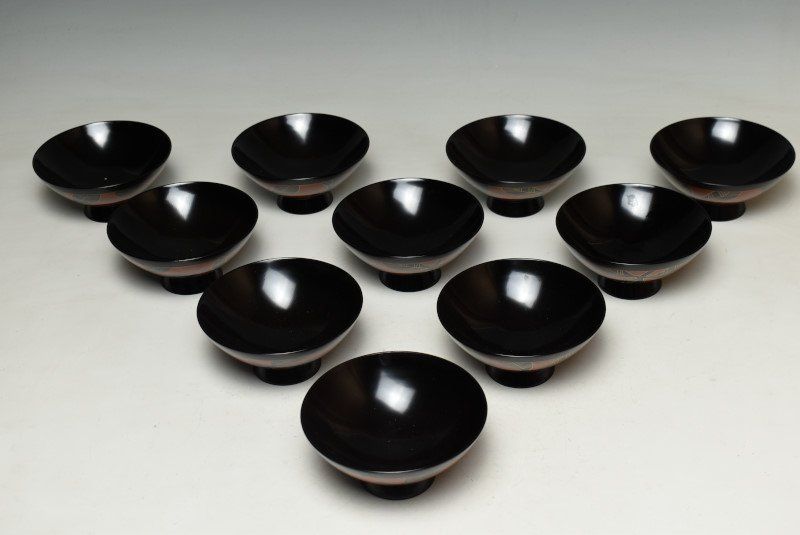 能登輪島塗 布着蒔絵花文