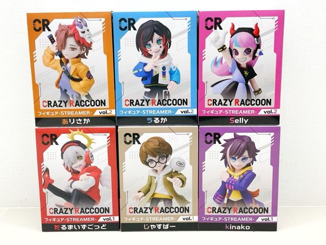 CRAZY RACCOON クレイジーラクーン フィギュア STREAMER 6体セット F5594-007 145