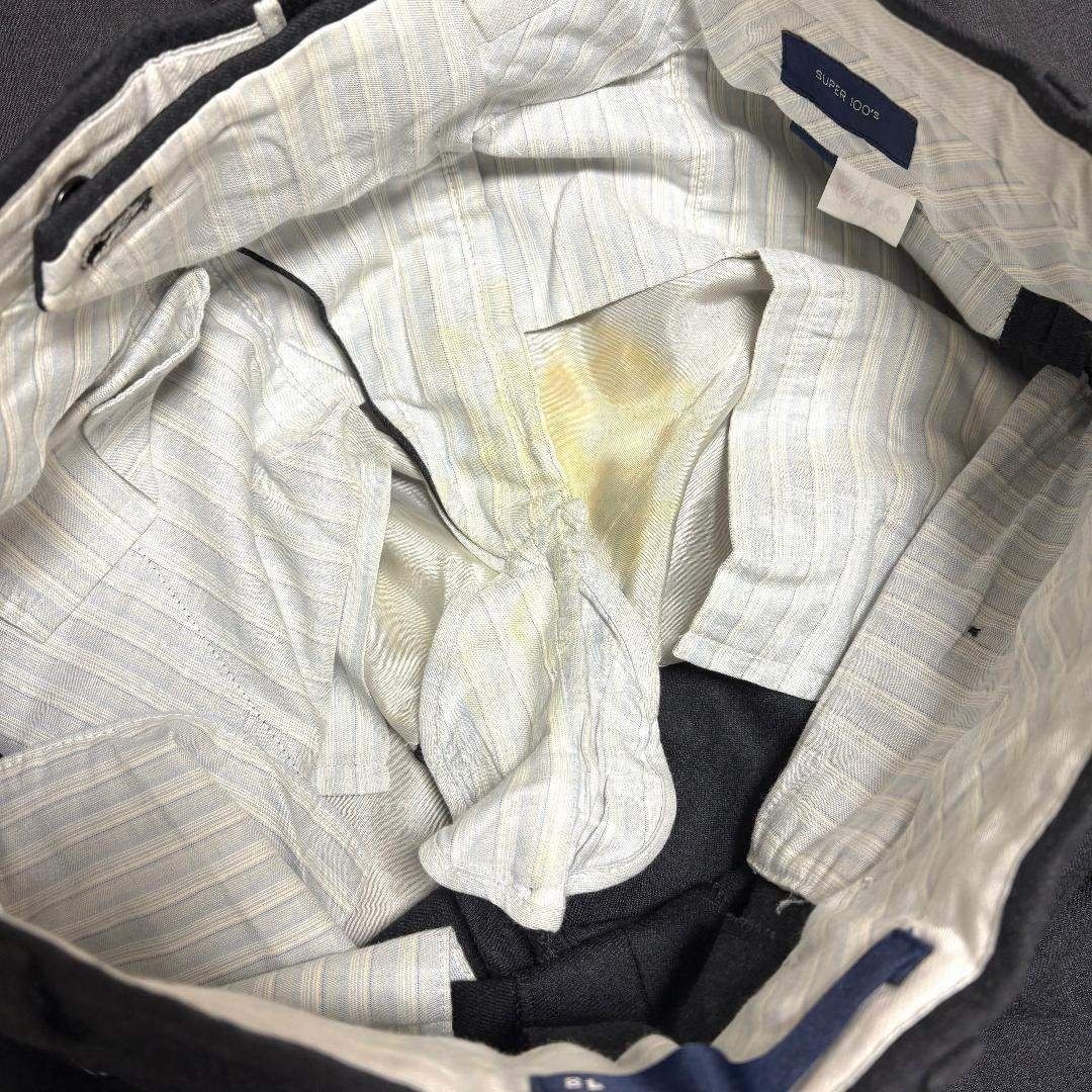  INCOTEX s スラックスパンツ 48 ブラックグレー スラックス パンツ