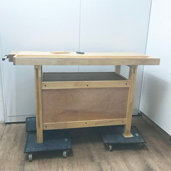 工作台 作業台 ワークテーブル クランプ付 W1400xD500xH855mm 115030