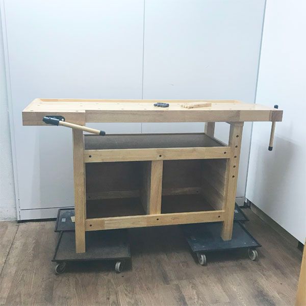 工作台 作業台 ワークテーブル クランプ付 W1400xD500xH855mm 115030