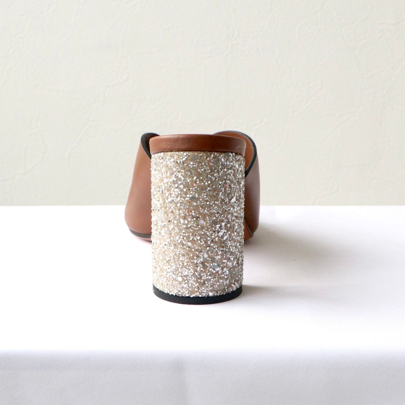 グリッター ヒールサンダル