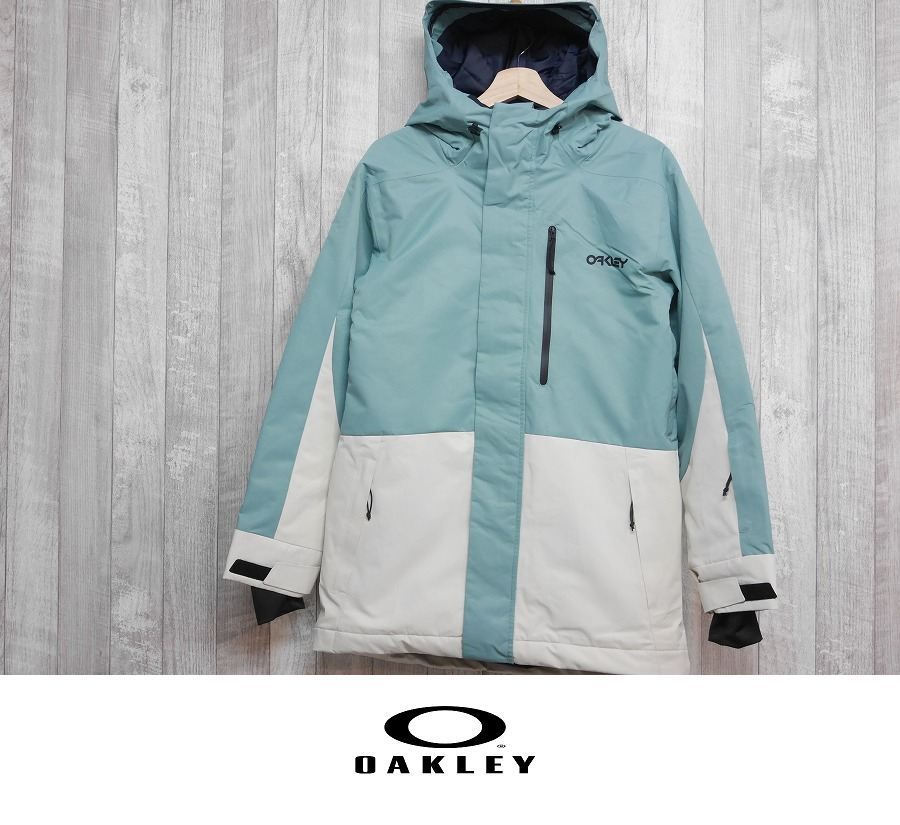 26 OAKLEY WMNS TNP TBT INSULATED JACKET - Sサイズ - MIST PACIFIC レディース スノーボード ウェア ジャケット