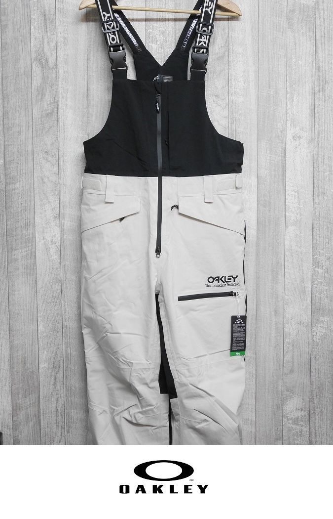26 OAKLEY TNP SHELL BIB PANT - Mサイズ - MIST スノーボード ウェア パンツ ビブパンツ