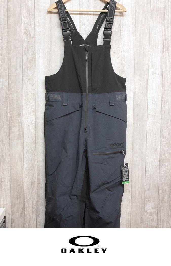 26 OAKLEY TNP SHELL BIB PANT - Mサイズ - GRAPHITE スノーボード ウェア パンツ ビブパンツ