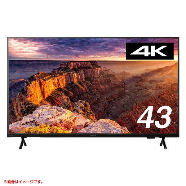 D9399 モニター 大型ディスプレイ 43インチ 4K 壁掛け リモコン付き HDMI×3 RCA端子×1 S PDIF OUT×1 スピーカー内蔵 AV機器 アイリスオーヤマ DO-DU434S-B
