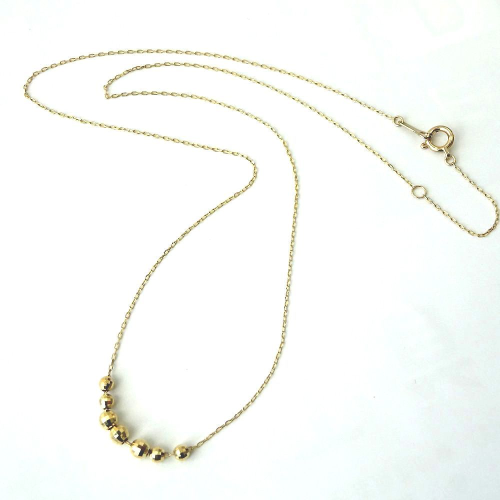 イエローゴールドチェーンネックレス