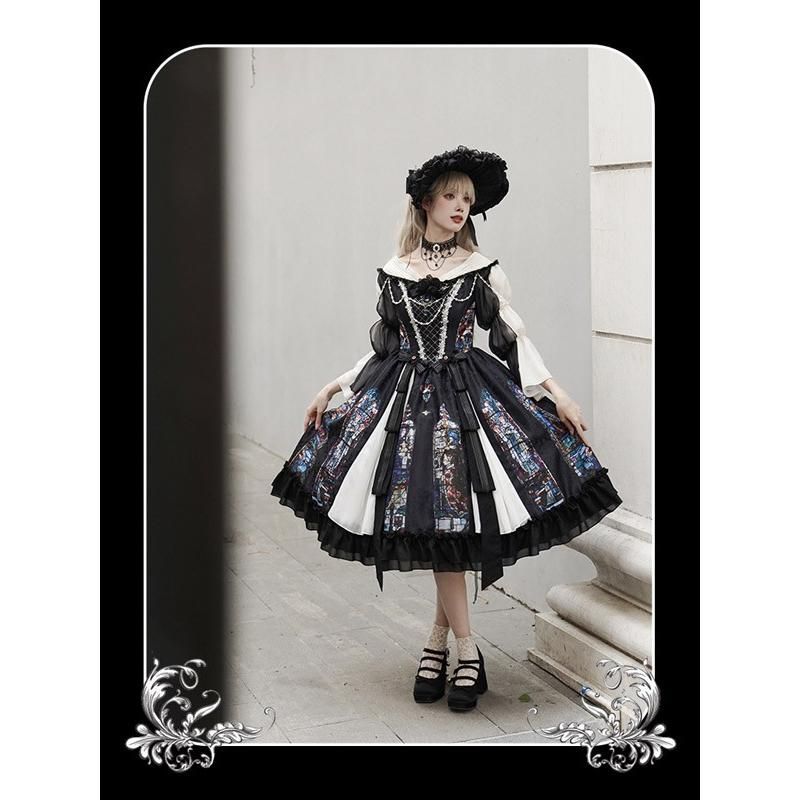 ジャンパースカート オフショルダー