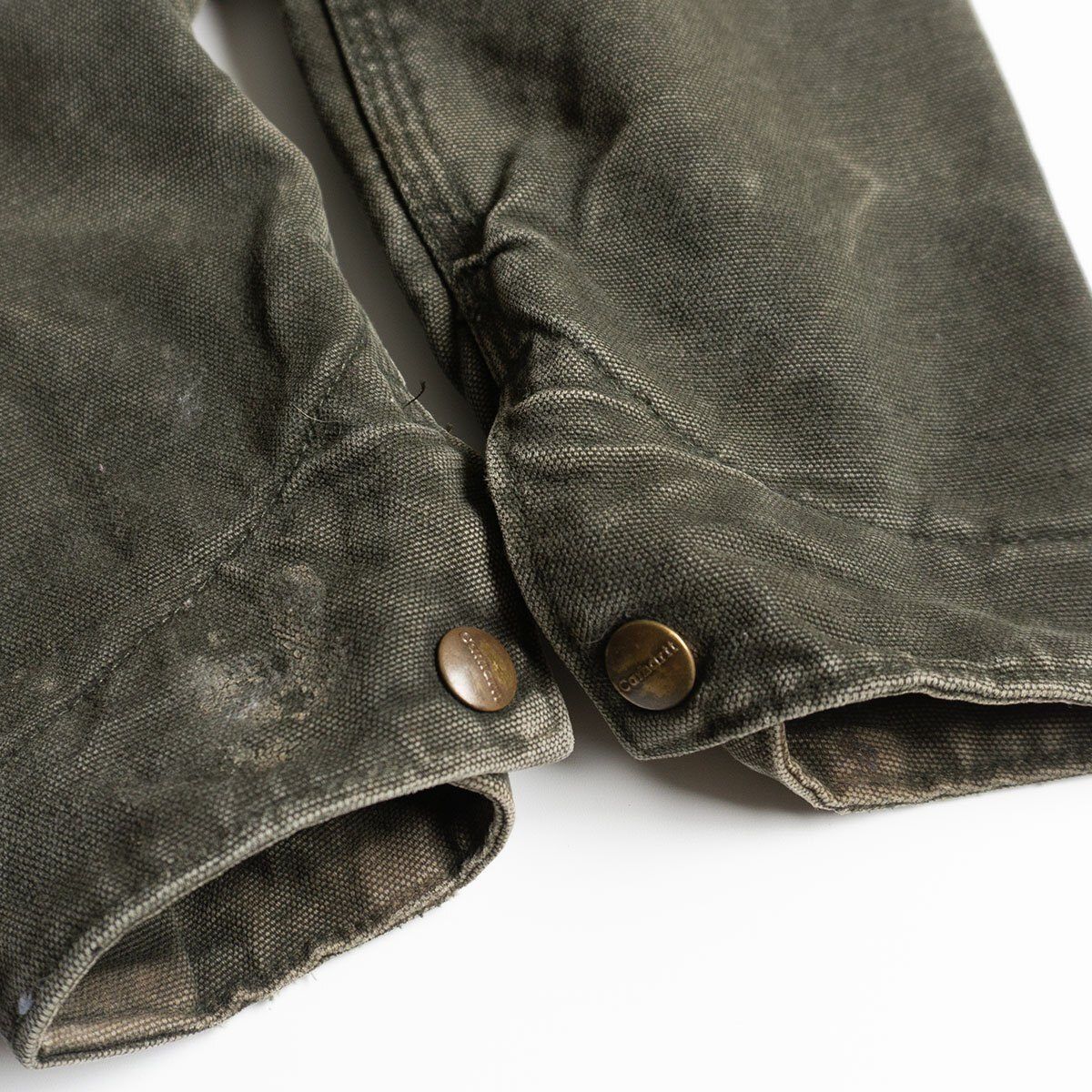  Carhartt MOS YYJ 97 DETROIT JACKET デトロイトジャケット S モスグリーン ダック カーハート 古着 キッズ その他 ジャケット ブルゾン