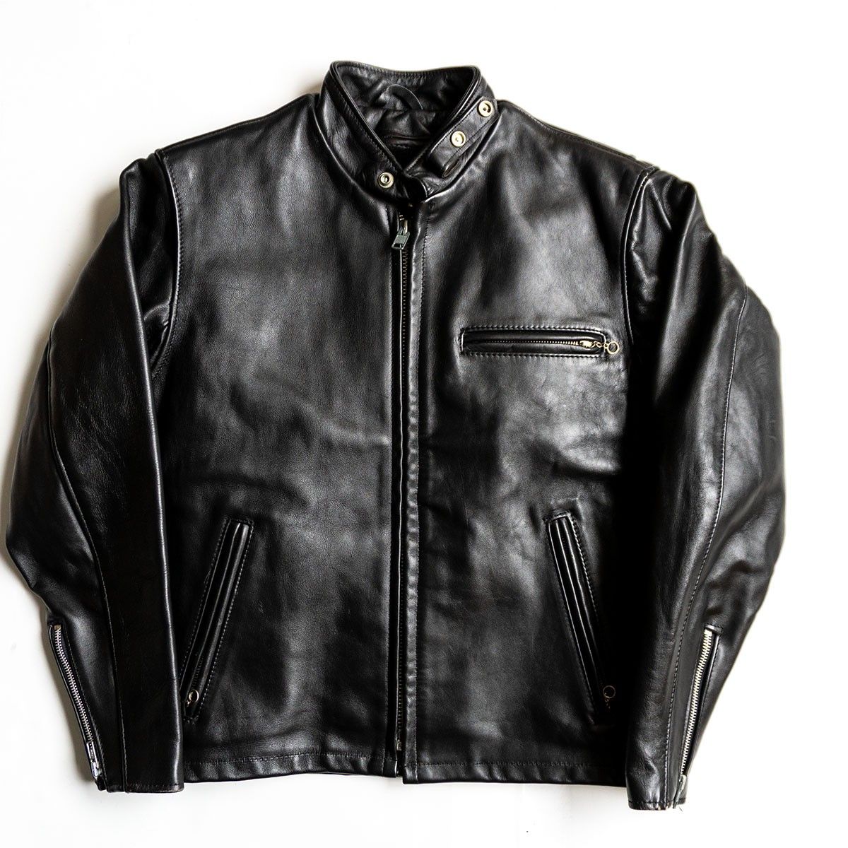 SCHOTT 641 シングルライダースジャケット 38 ボアライナー付き レザー アメリカ製 ショット 25101275