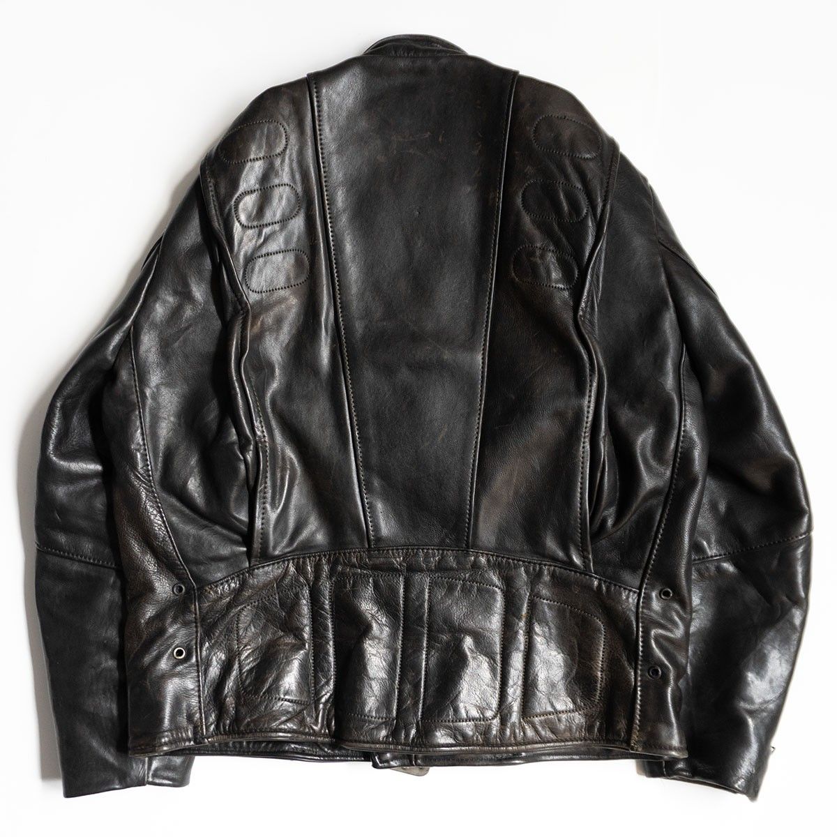 雰囲気抜群 80s VANSON 80s セミダブルライダースジャケット レザー バンソン 25110055