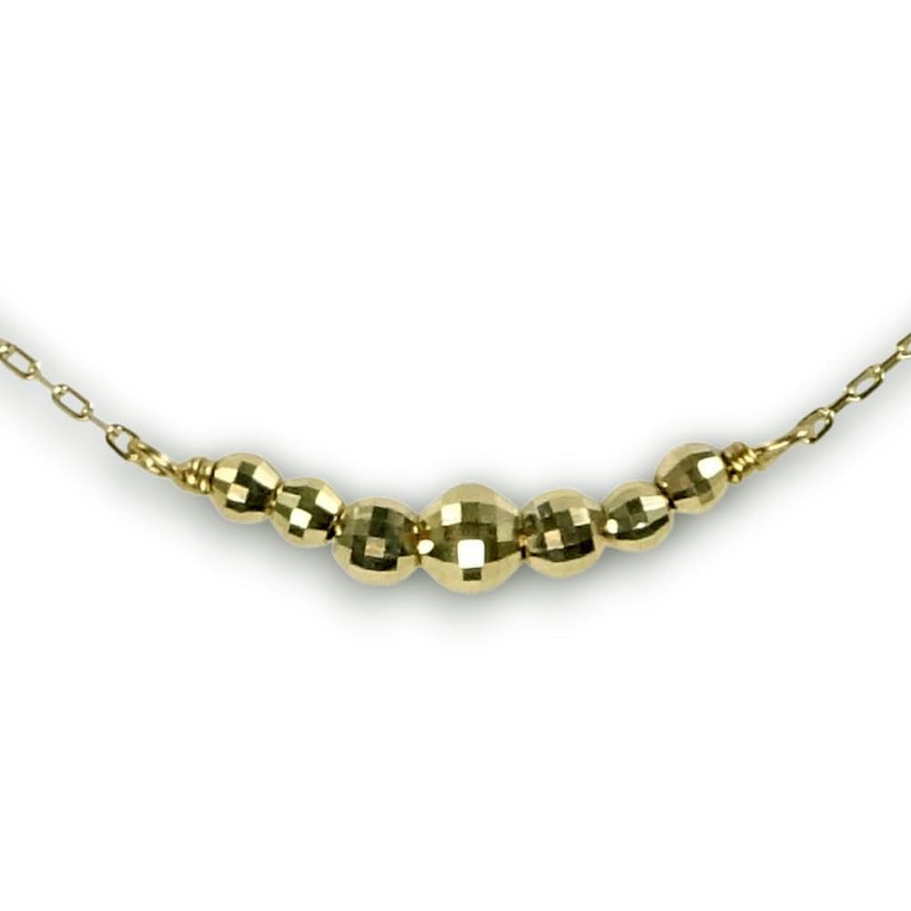 K10イエローゴールド チェーンネックレス ミラーボールトップ 3028 ギフトラッピング済み