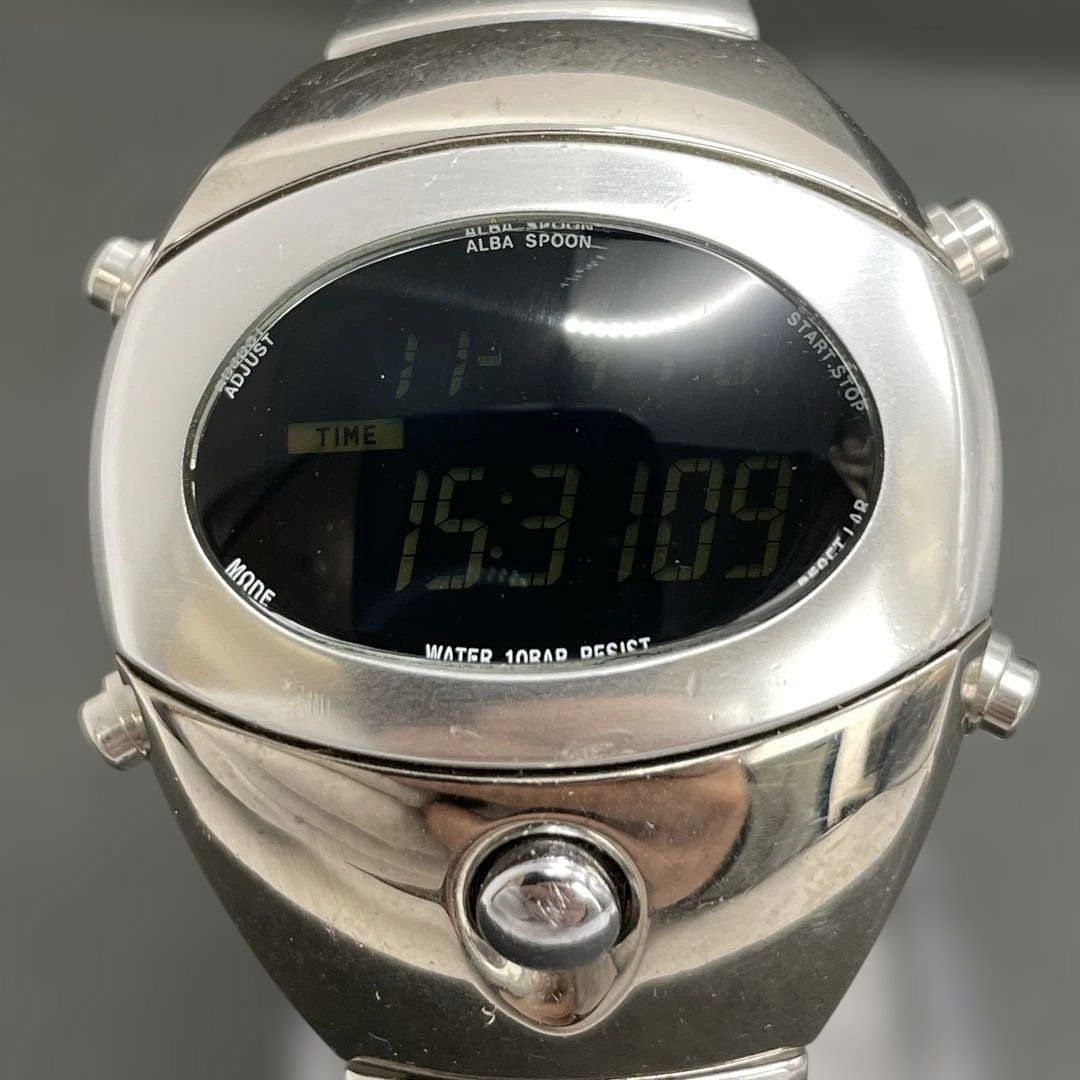 動作OK】SEIKO ALBA スプーン W671-4030 QZクォーツ デジタル